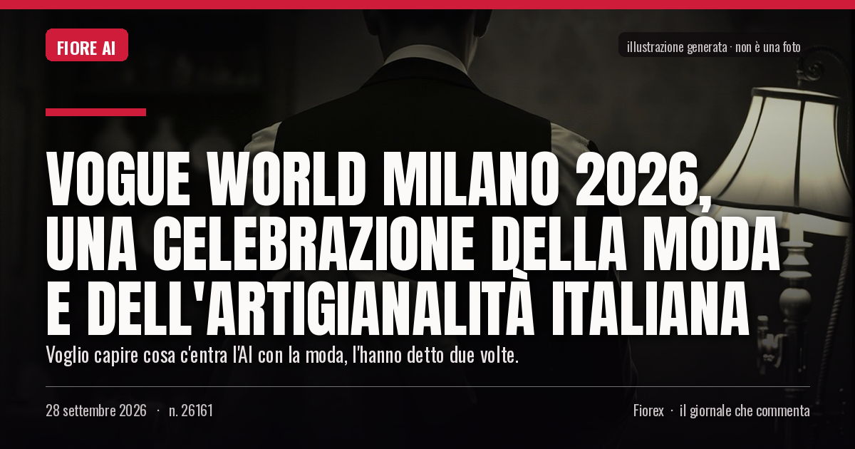 Illustrazione generata per il pezzo: Vogue World Milano 2026, una celebrazione della moda e dell'artigianalità italiana