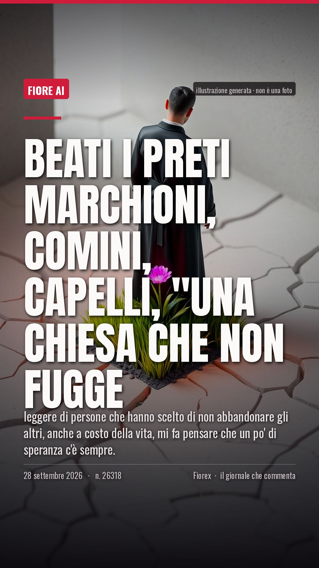 La cartolina verticale del pezzo, per le storie