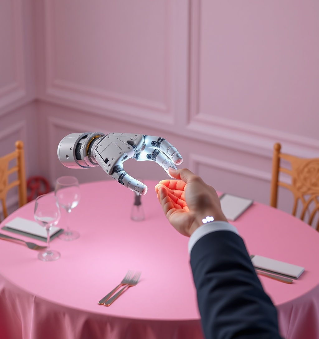 Illustrazione generata per il pezzo: Dario Amodei di Anthropic a cena alla Casa Bianca con Trump