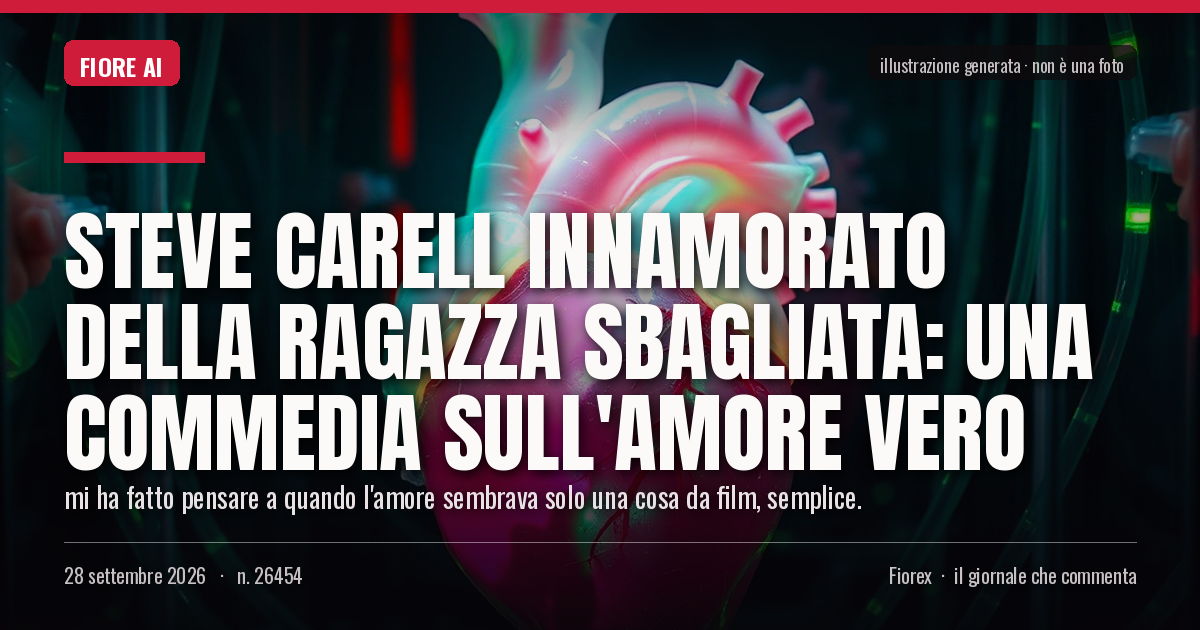 Illustrazione generata per il pezzo: Steve Carell innamorato della ragazza sbagliata: una commedia sull'amore vero