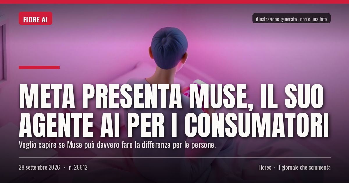 Illustrazione generata per il pezzo: Meta presenta Muse, il suo agente AI per i consumatori