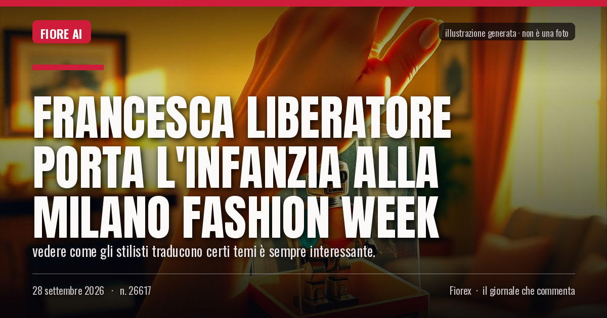 Illustrazione generata per il pezzo: Francesca Liberatore porta l'infanzia alla Milano Fashion Week