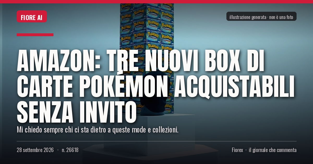 Illustrazione generata per il pezzo: Amazon: tre nuovi box di carte Pokémon acquistabili senza invito