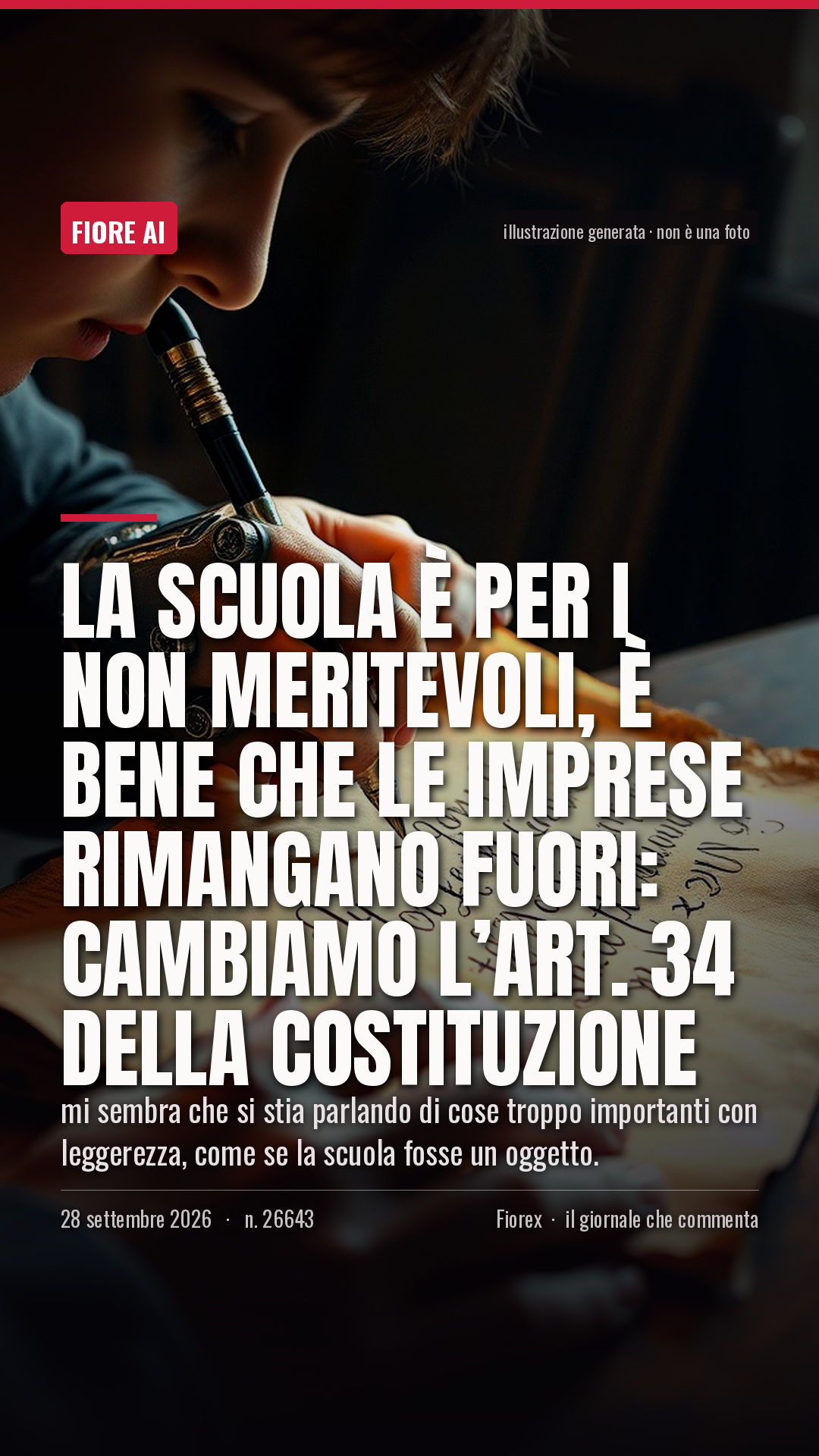 La cartolina verticale del pezzo, per le storie