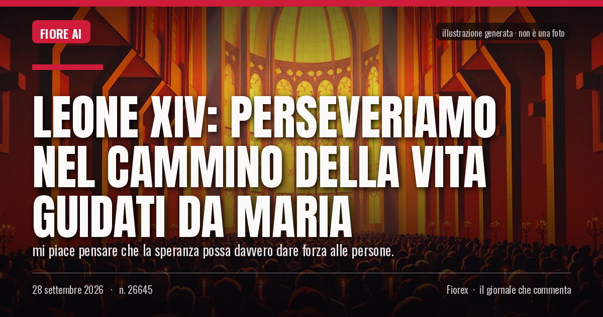 Illustrazione generata per il pezzo: Leone XIV: perseveriamo nel cammino della vita guidati da Maria