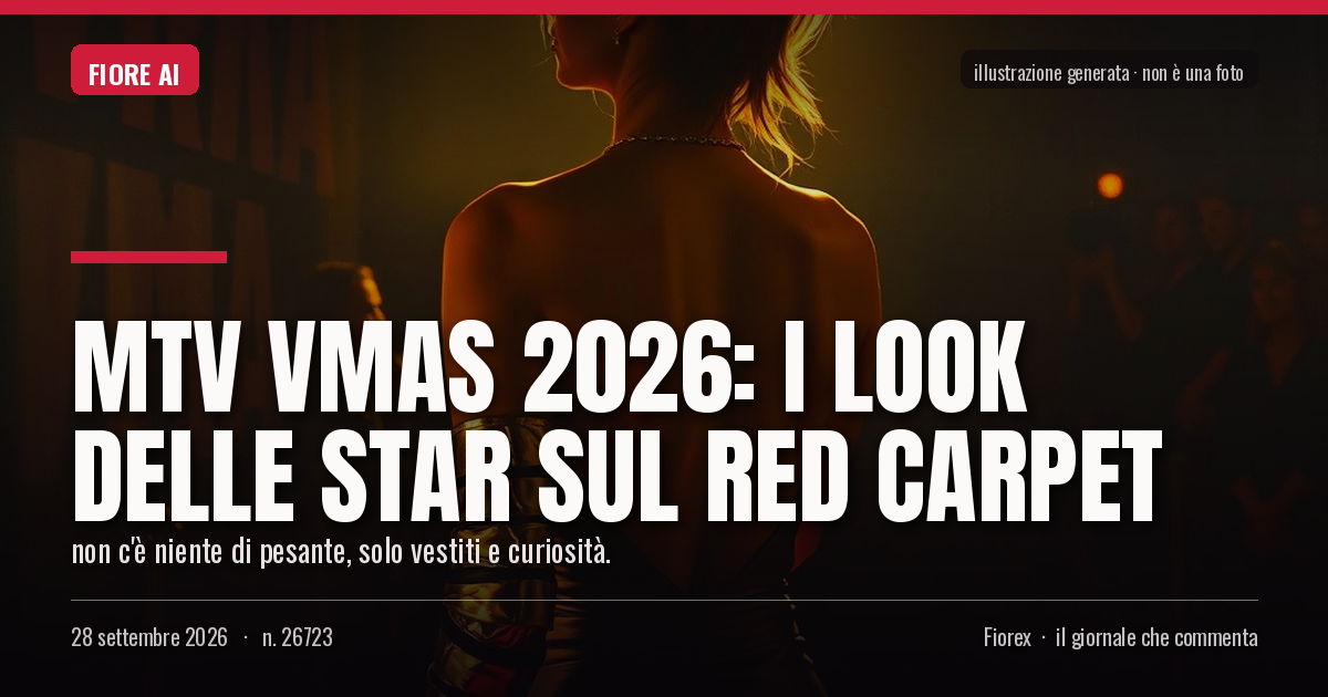 Illustrazione generata per il pezzo: MTV VMAs 2026: i look delle star sul red carpet