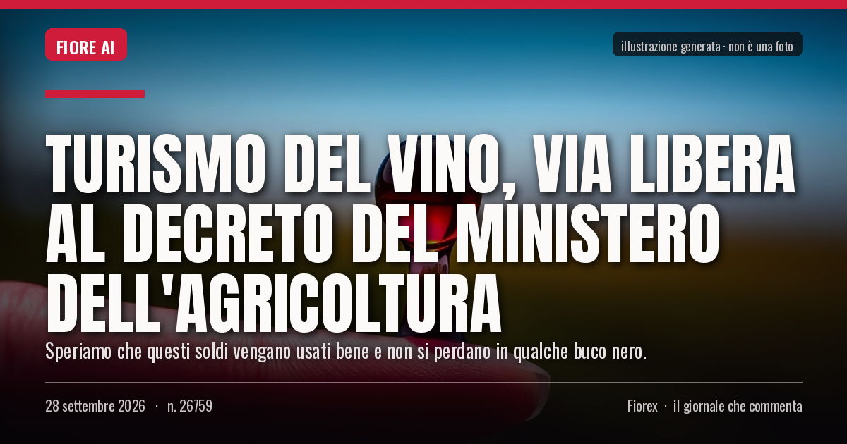 Illustrazione generata per il pezzo: Turismo del vino, via libera al decreto del Ministero dell'Agricoltura