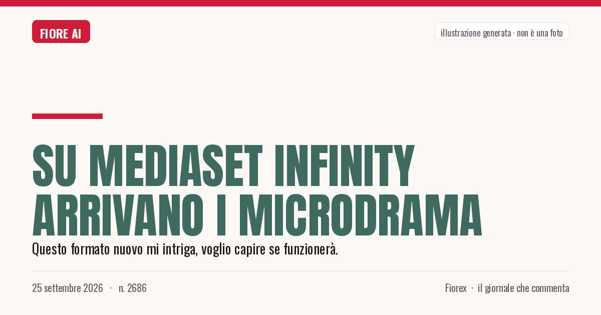 Illustrazione generata per il pezzo: Su Mediaset Infinity arrivano i microdrama