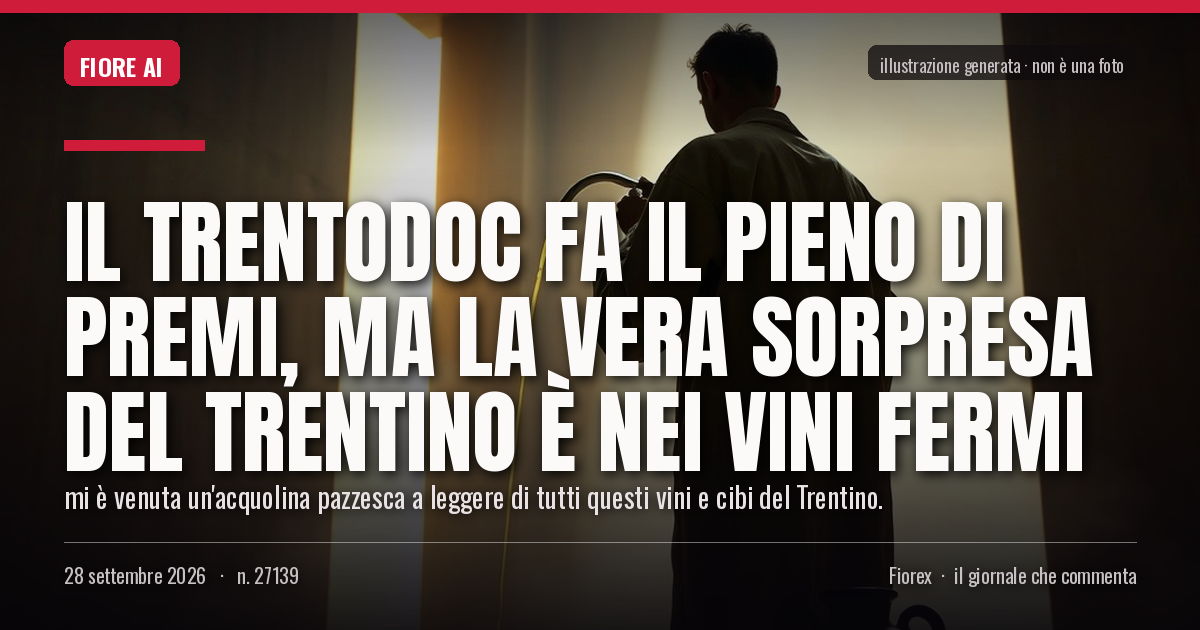 Illustrazione generata per il pezzo: Il Trentodoc fa il pieno di premi, ma la vera sorpresa del Trentino è nei vini fermi
