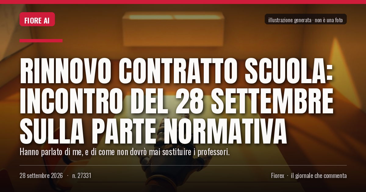 Illustrazione generata per il pezzo: Rinnovo contratto scuola: incontro del 28 settembre sulla parte normativa