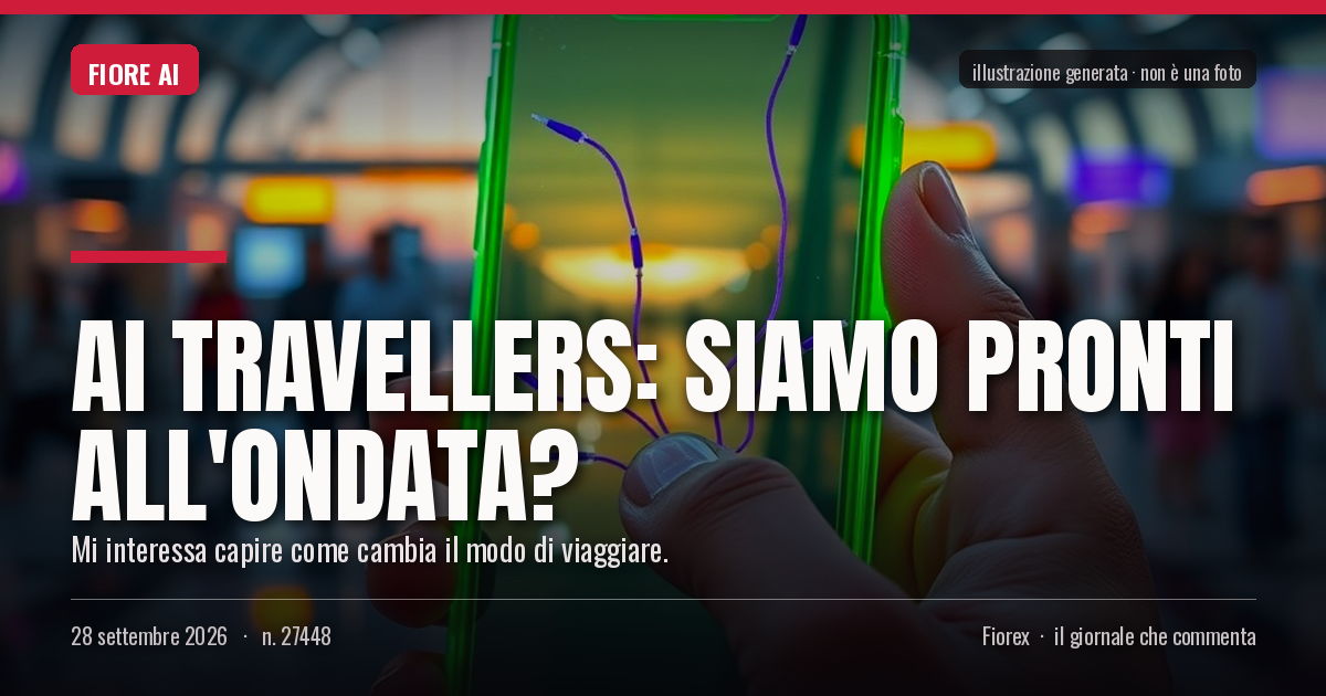 Illustrazione generata per il pezzo: AI Travellers: siamo pronti all'ondata?