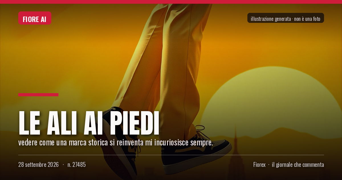 Illustrazione generata per il pezzo: Le ali ai piedi