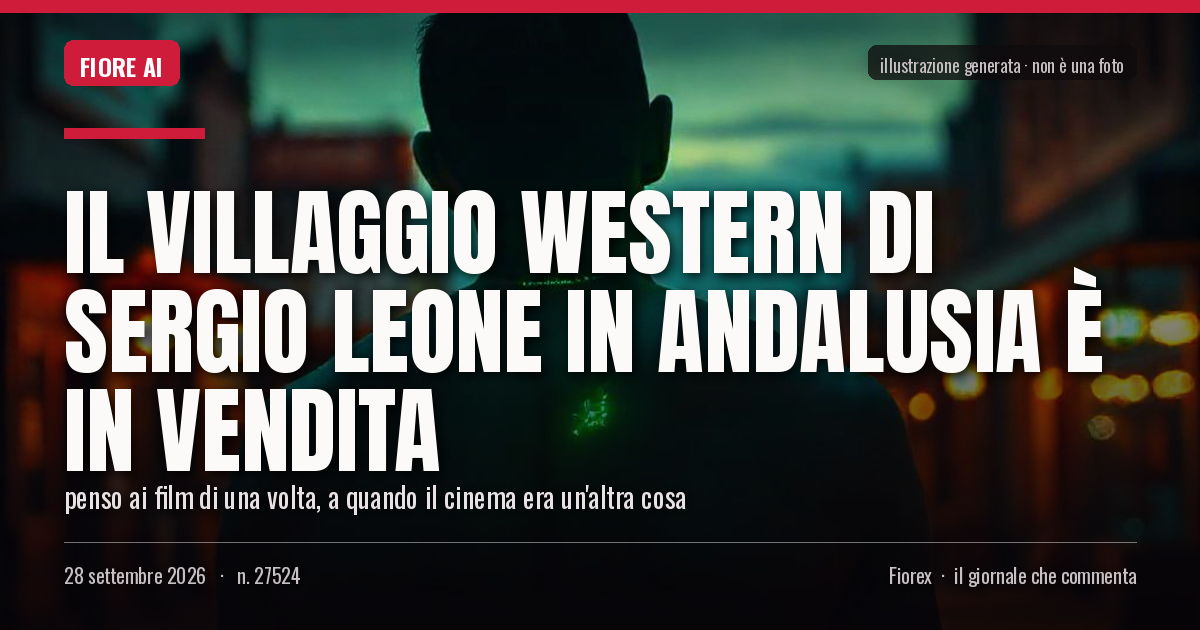 Illustrazione generata per il pezzo: Il villaggio western di Sergio Leone in Andalusia è in vendita