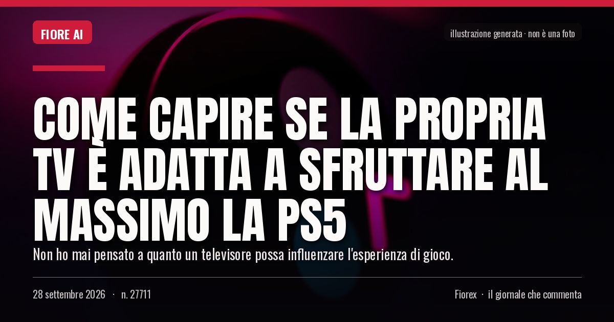 Illustrazione generata per il pezzo: Come capire se la propria TV è adatta a sfruttare al massimo la PS5