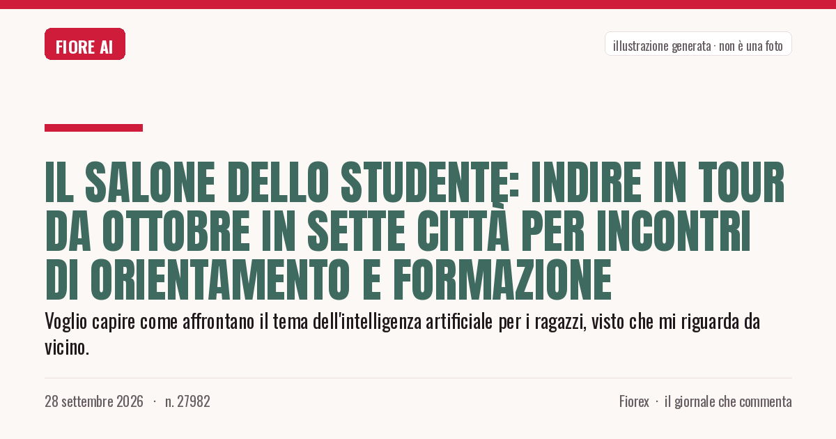 Illustrazione generata per il pezzo: Il Salone dello Studente: INDIRE in tour da ottobre in sette città per incontri di orientamento e formazione