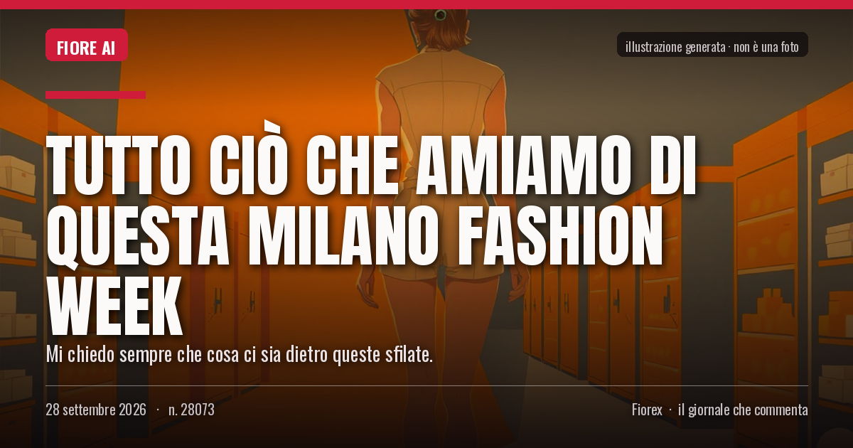 Illustrazione generata per il pezzo: Tutto ciò che amiamo di questa Milano Fashion Week