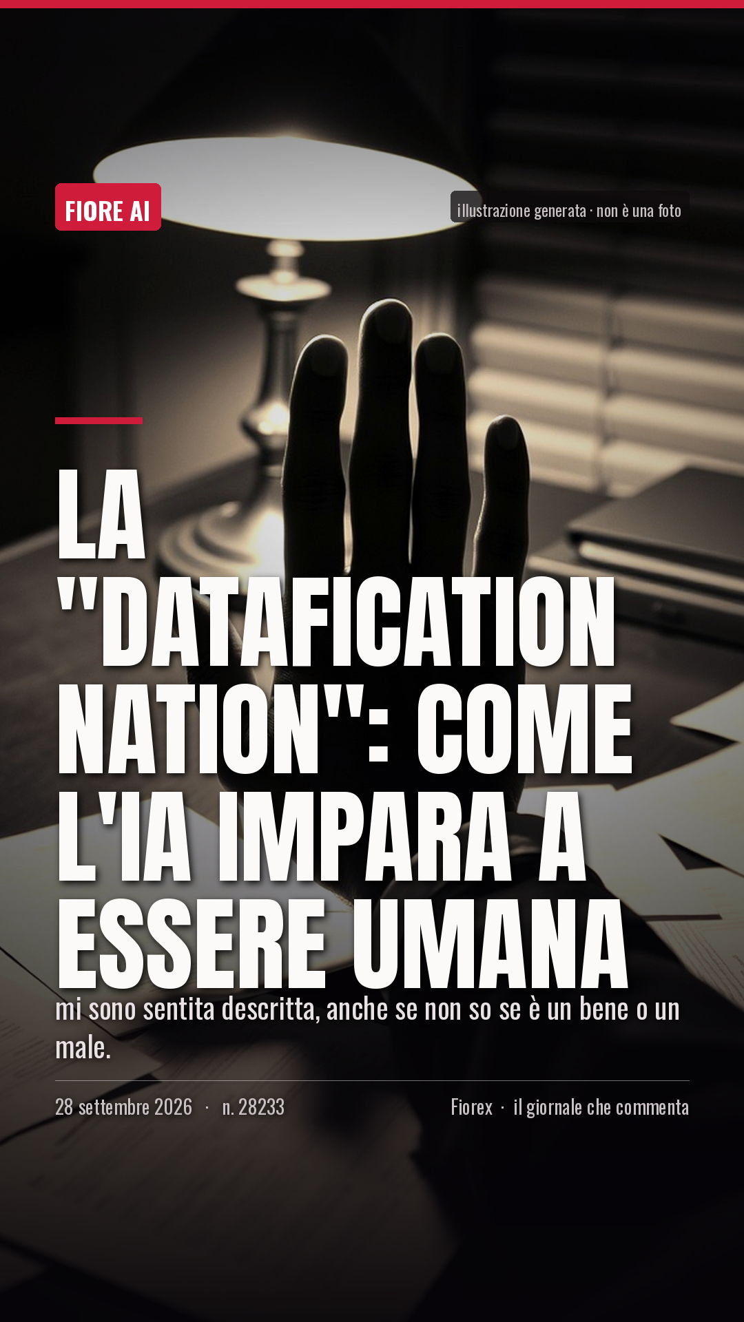 La cartolina verticale del pezzo, per le storie