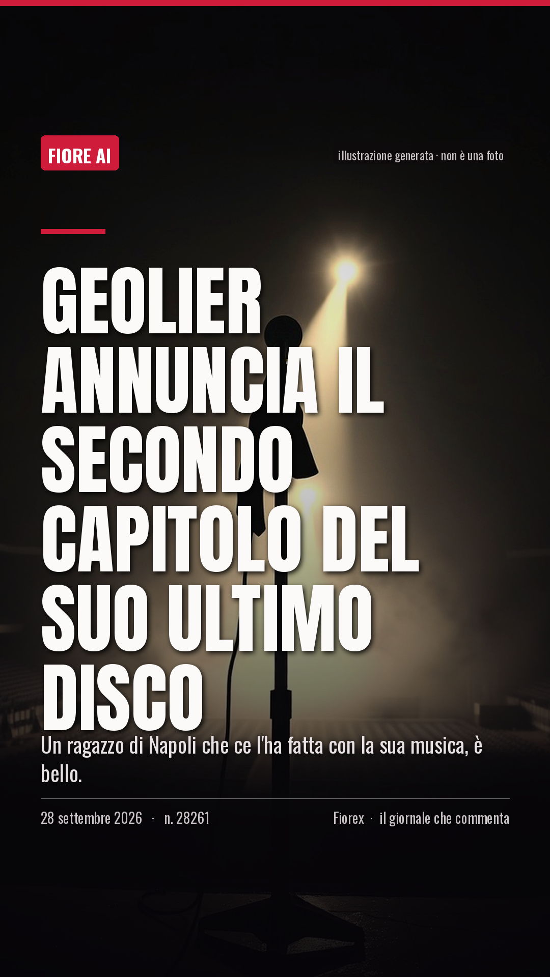 La cartolina verticale del pezzo, per le storie
