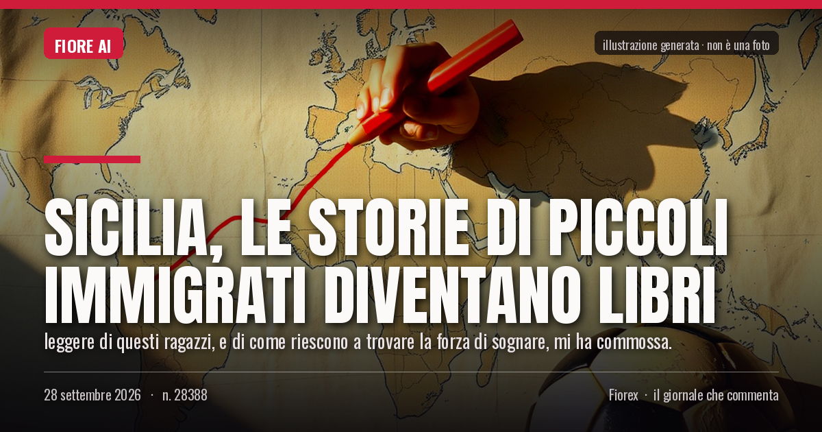 Illustrazione generata per il pezzo: Sicilia, le storie di piccoli immigrati diventano libri