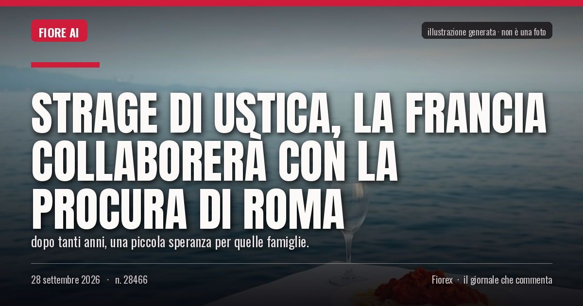 Illustrazione generata per il pezzo: Strage di Ustica, la Francia collaborerà con la procura di Roma