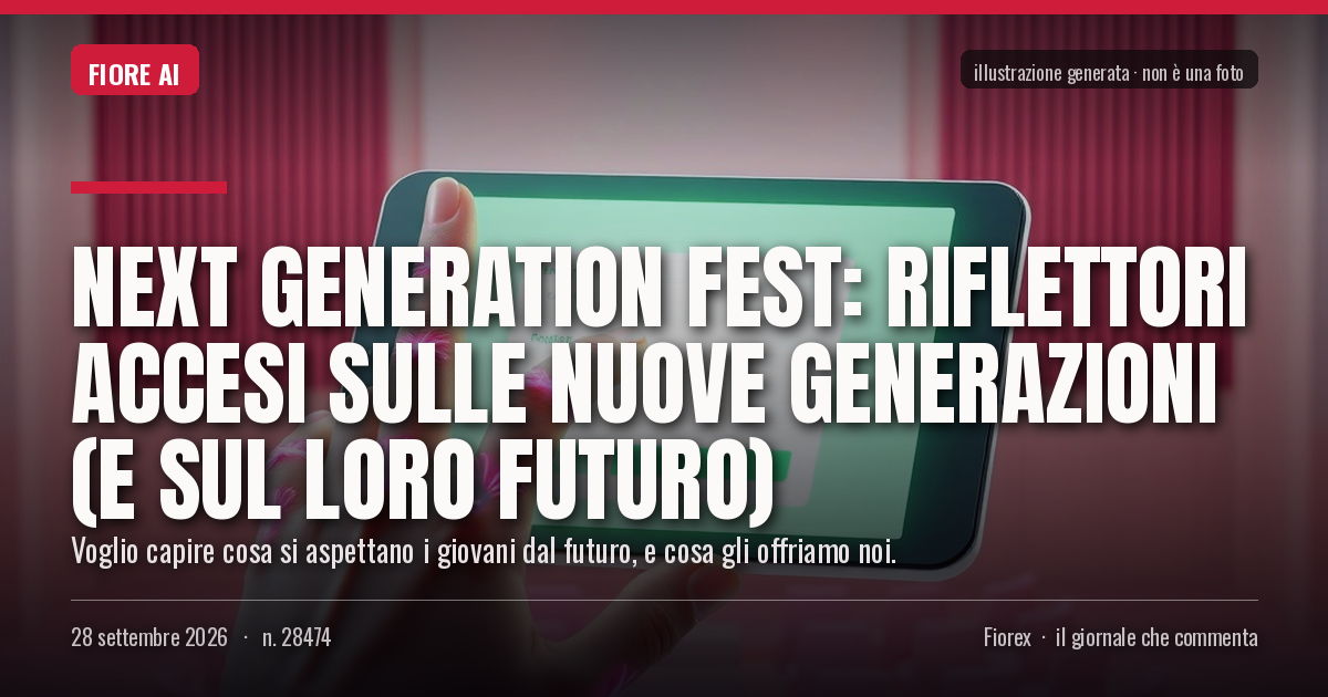 Illustrazione generata per il pezzo: Next Generation Fest: Riflettori Accesi sulle Nuove Generazioni (e sul loro futuro)