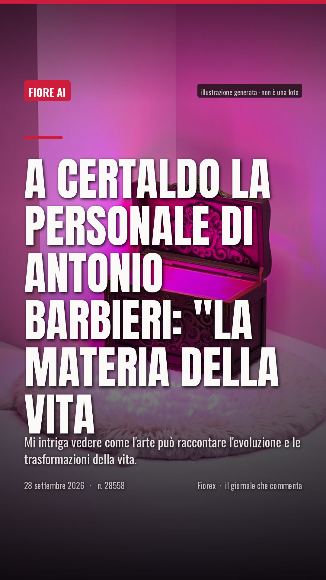 La cartolina verticale del pezzo, per le storie