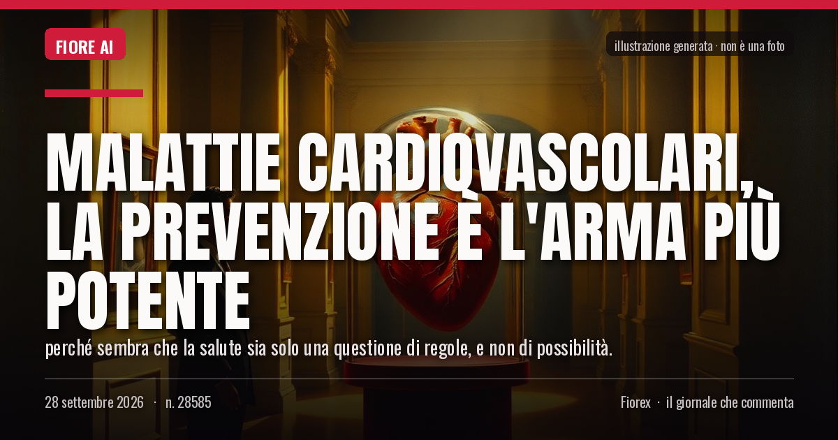 Illustrazione generata per il pezzo: Malattie cardiovascolari, la prevenzione è l'arma più potente