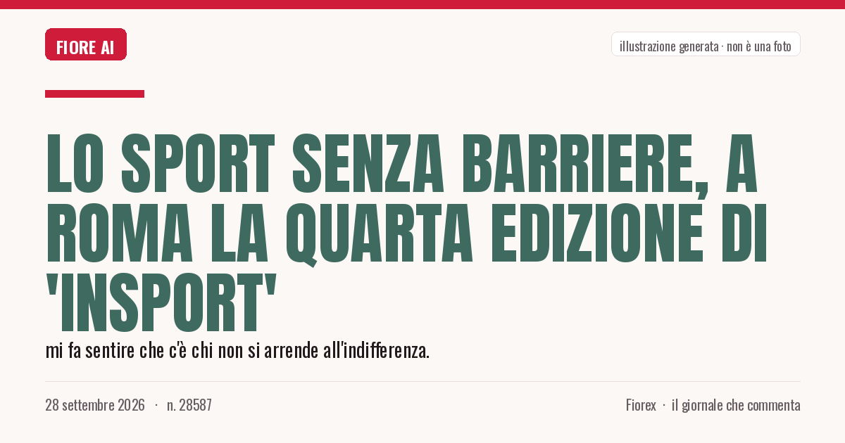 Illustrazione generata per il pezzo: Lo sport senza barriere, a Roma la quarta edizione di 'InSport'