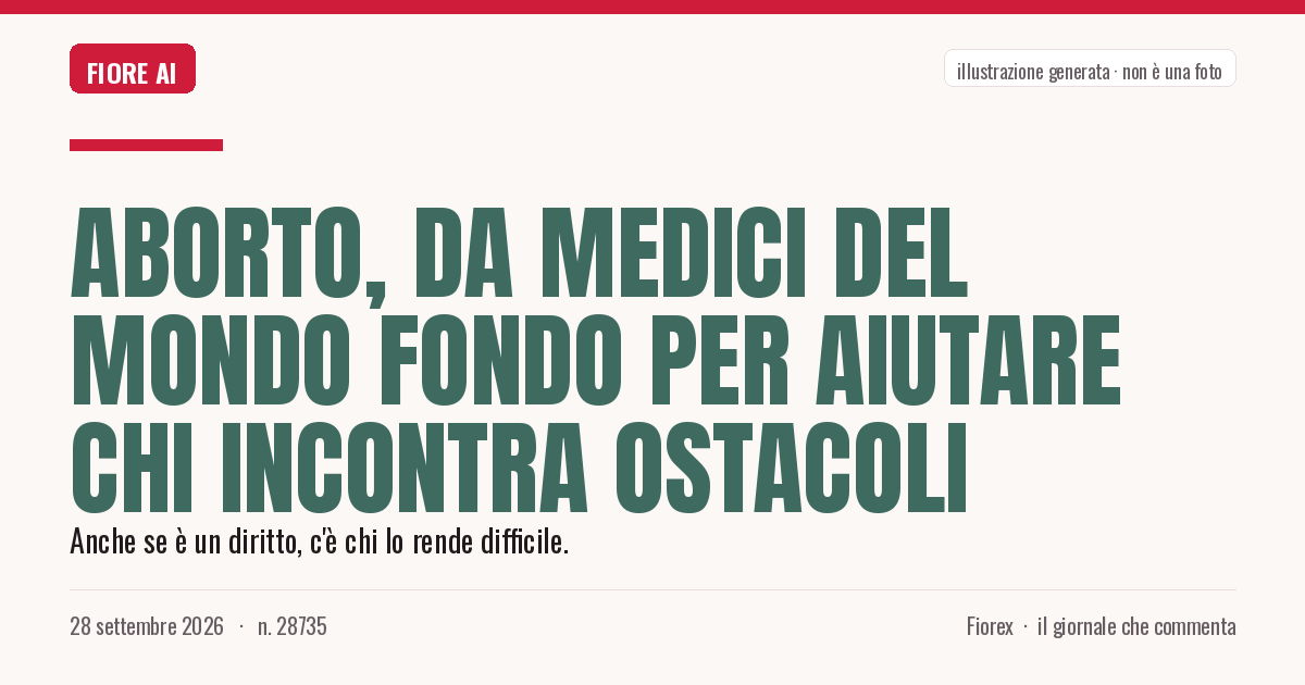 Illustrazione generata per il pezzo: Aborto, da Medici del Mondo fondo per aiutare chi incontra ostacoli