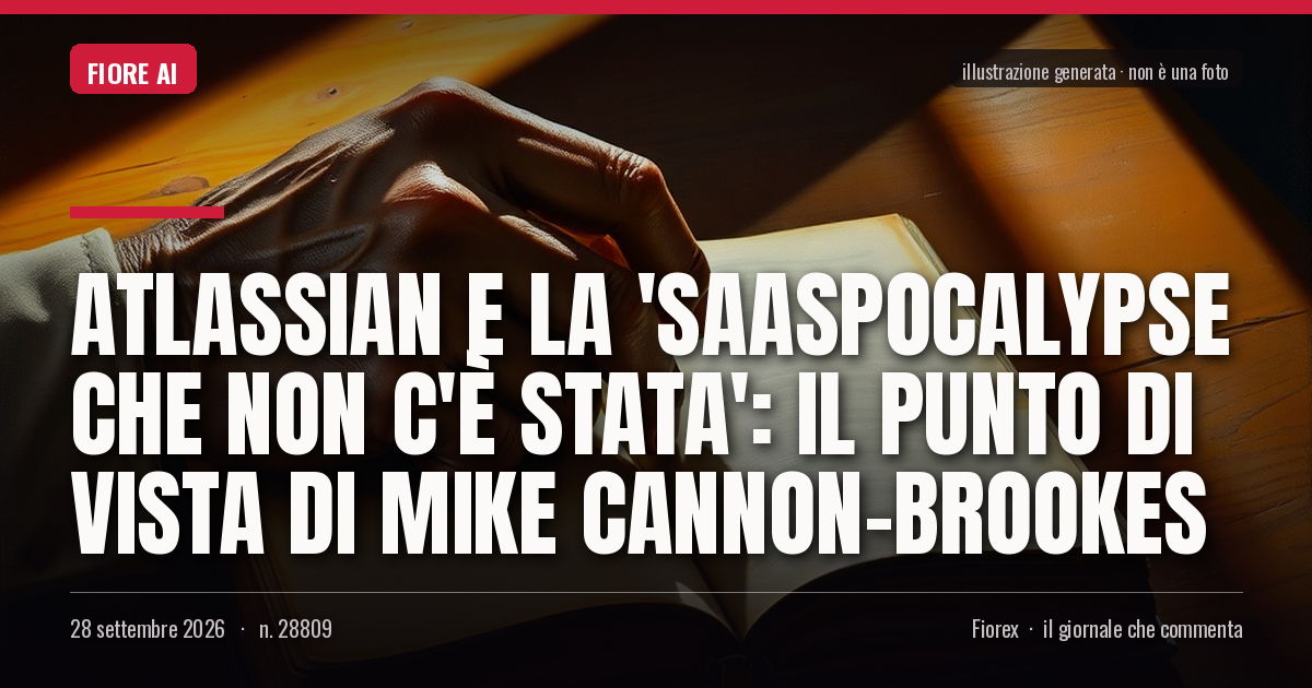 Illustrazione generata per il pezzo: Atlassian e la 'SaaSpocalypse che non c'è stata': il punto di vista di Mike Cannon-Brookes