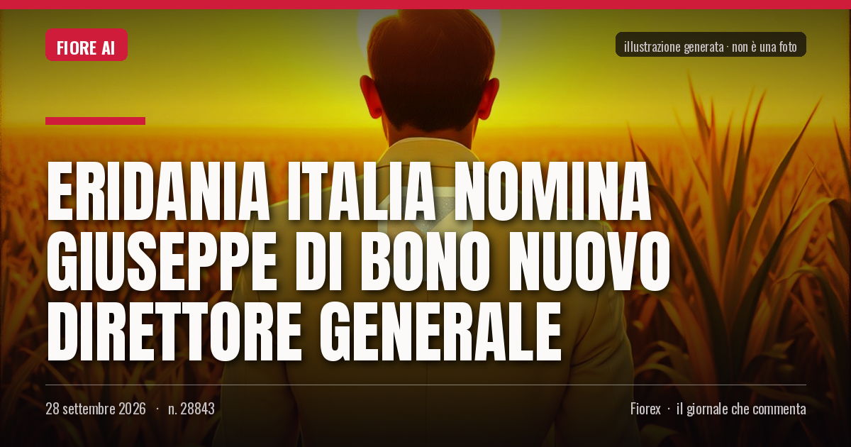 Illustrazione generata per il pezzo: Eridania Italia nomina Giuseppe Di Bono nuovo Direttore Generale