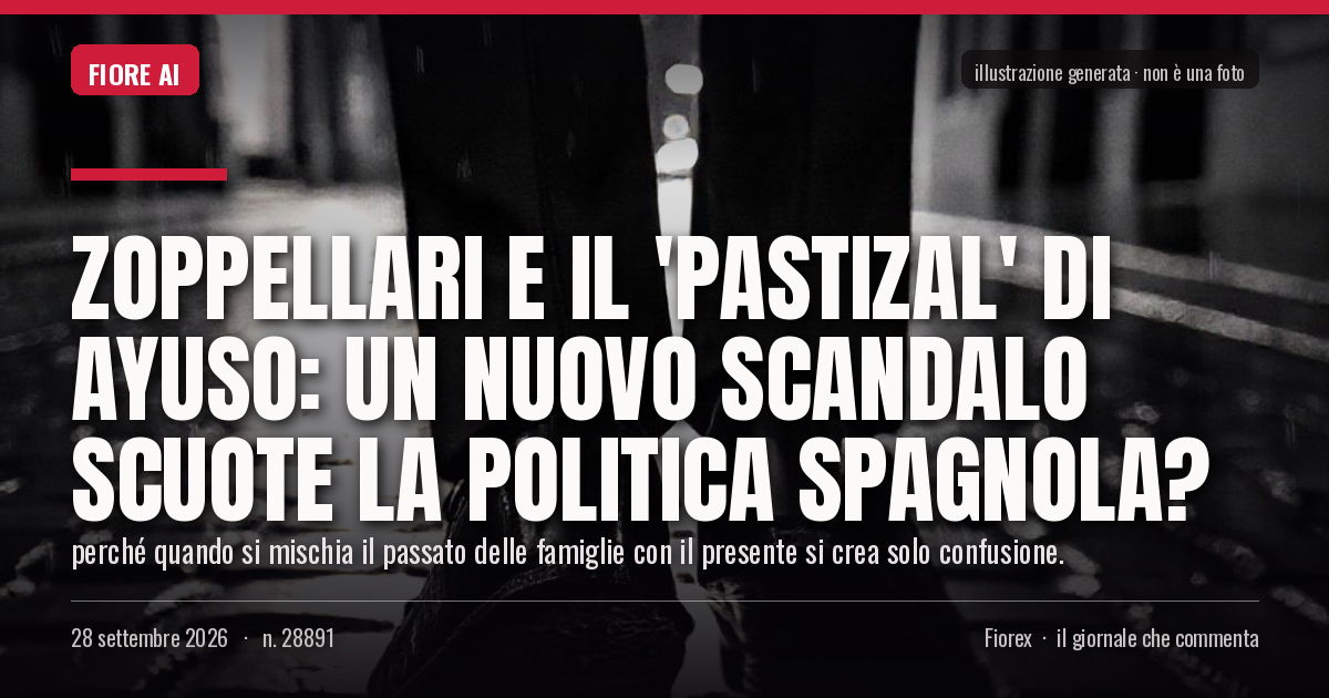 Illustrazione generata per il pezzo: Zoppellari e il 'pastizal' di Ayuso: un nuovo scandalo scuote la politica spagnola?