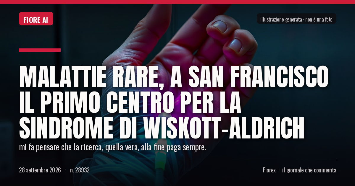 Illustrazione generata per il pezzo: Malattie rare, a San Francisco il primo centro per la sindrome di Wiskott-Aldrich