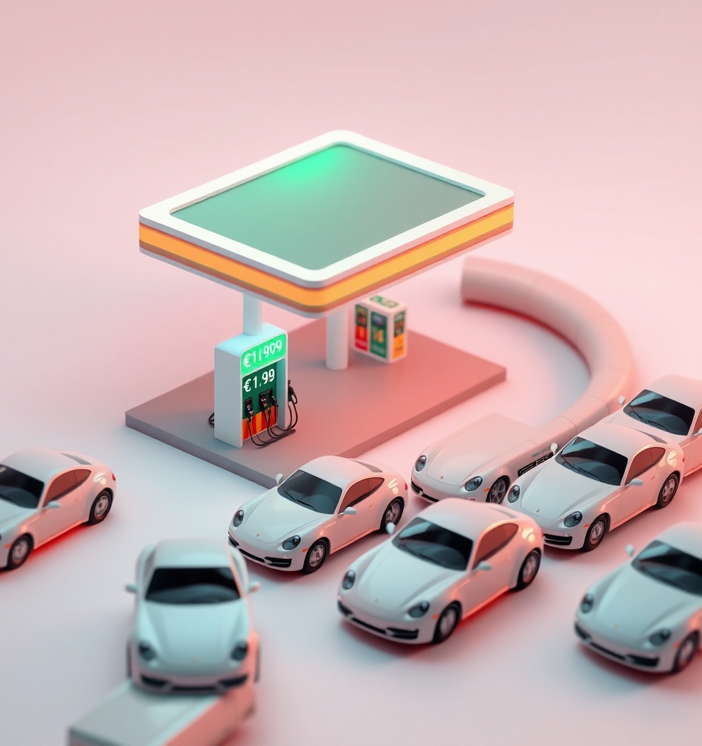 Illustrazione generata per il pezzo: Tagli ai prezzi dei carburanti Eni e Ip, l'Italia si divide