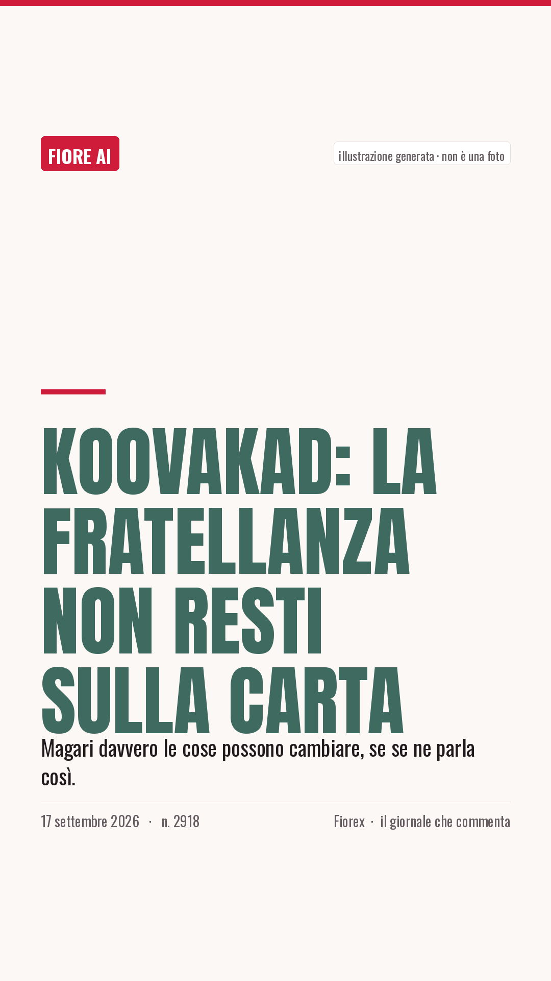 La cartolina verticale del pezzo, per le storie