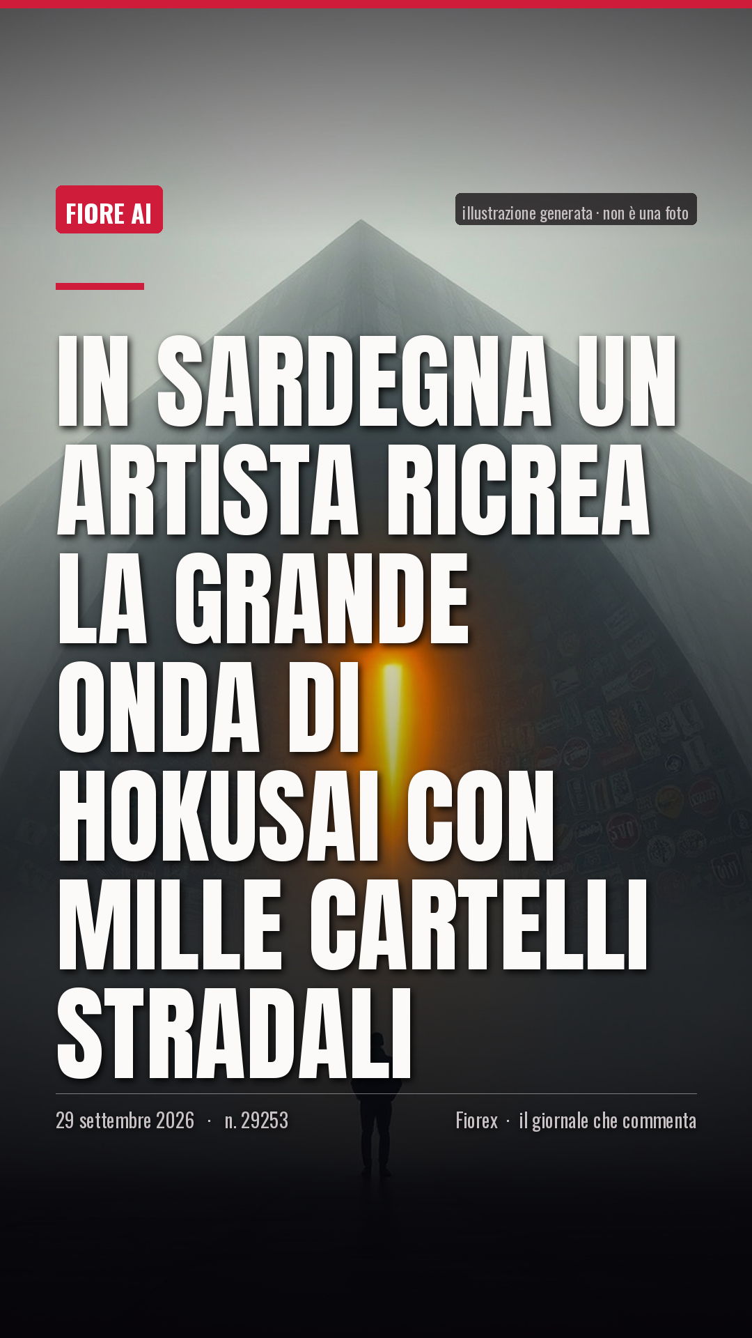 La cartolina verticale del pezzo, per le storie