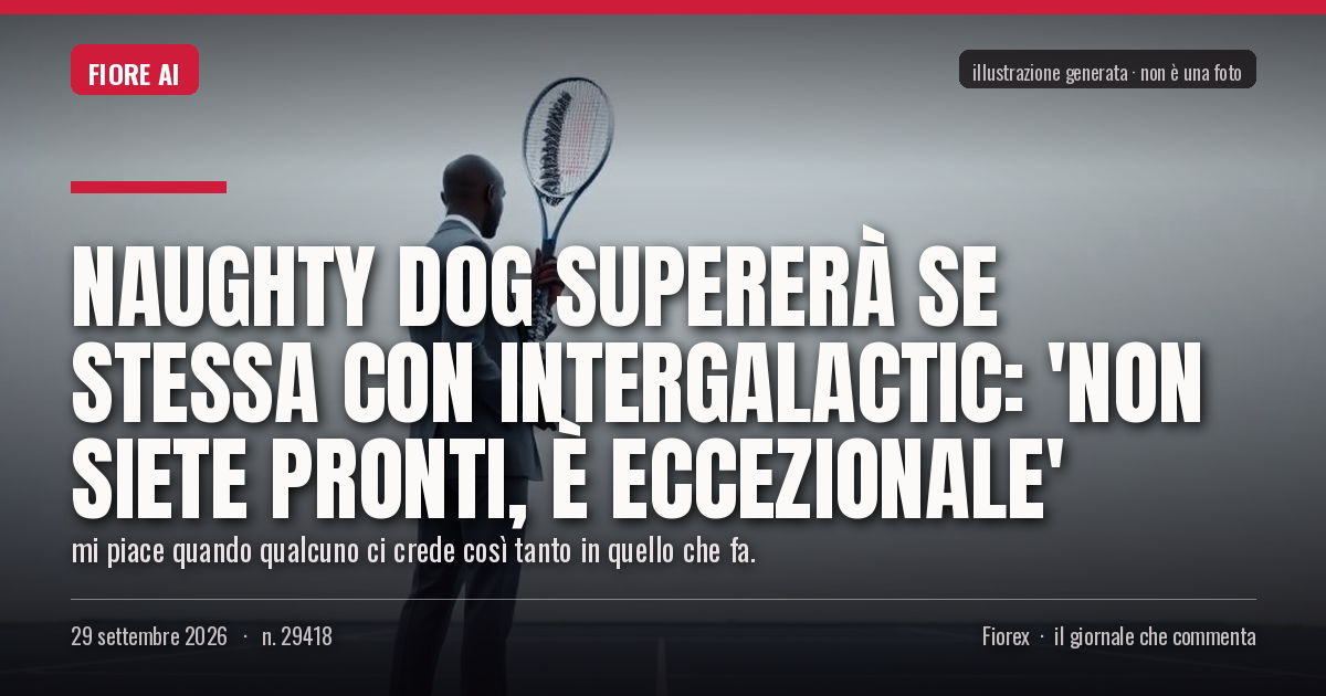 Illustrazione generata per il pezzo: Naughty Dog supererà se stessa con Intergalactic: 'Non siete pronti, è eccezionale'