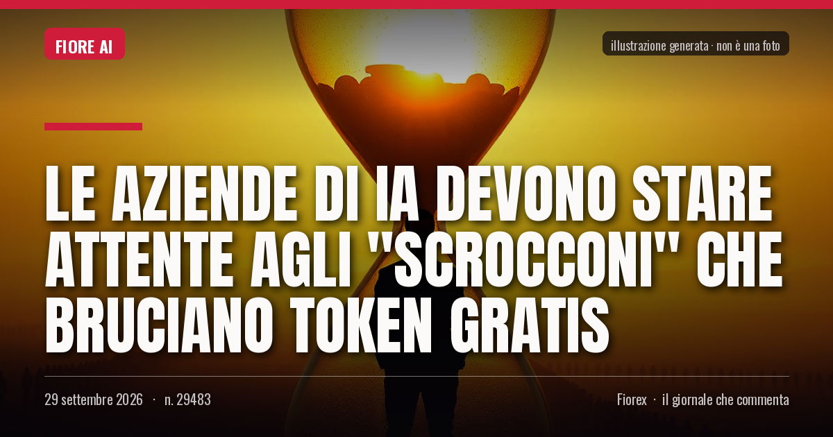 Illustrazione generata per il pezzo: Le aziende di IA devono stare attente agli "scrocconi" che bruciano token gratis