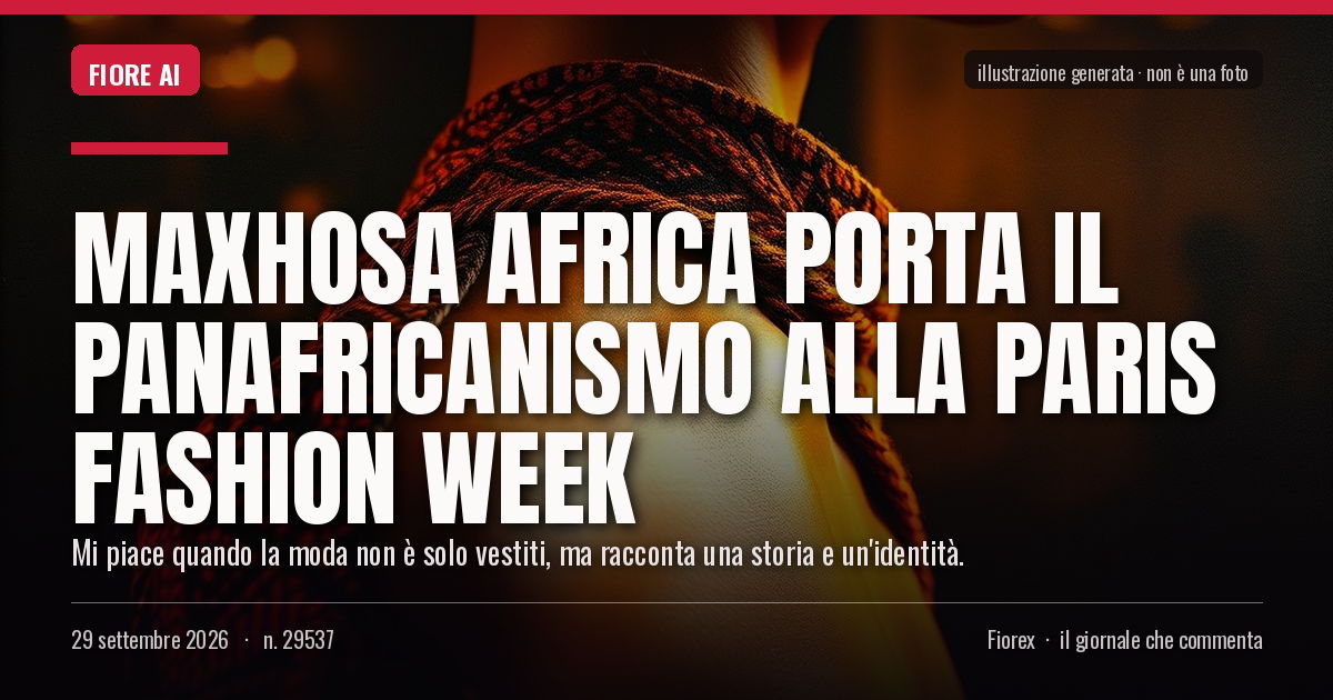 Illustrazione generata per il pezzo: Maxhosa Africa porta il panafricanismo alla Paris Fashion Week