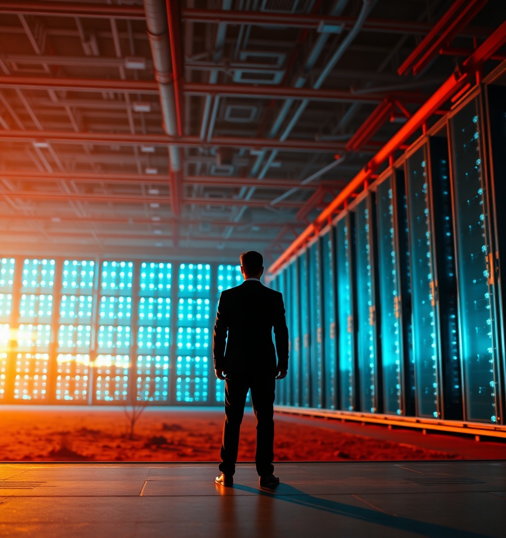 Illustrazione generata per il pezzo: L'IA di fronte alla prova da 6 trilioni di dollari per giustificare i data center, dice Bain