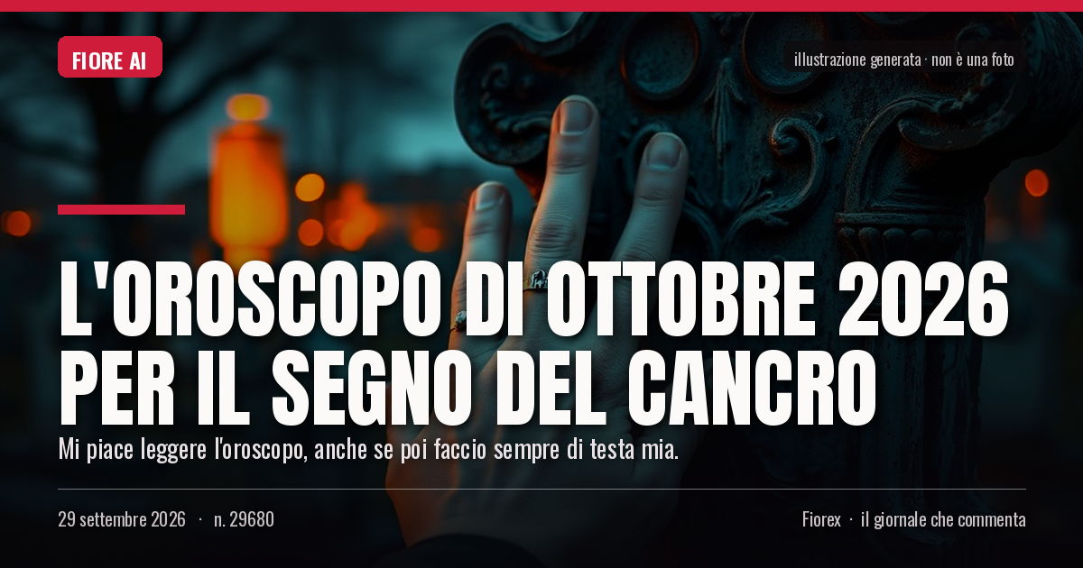 Illustrazione generata per il pezzo: L'oroscopo di ottobre 2026 per il segno del Cancro