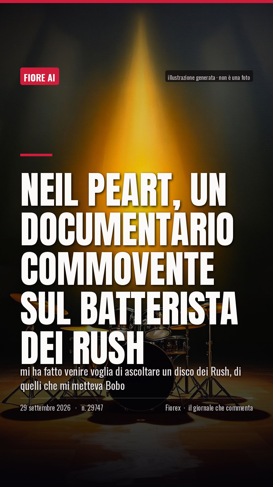 La cartolina verticale del pezzo, per le storie