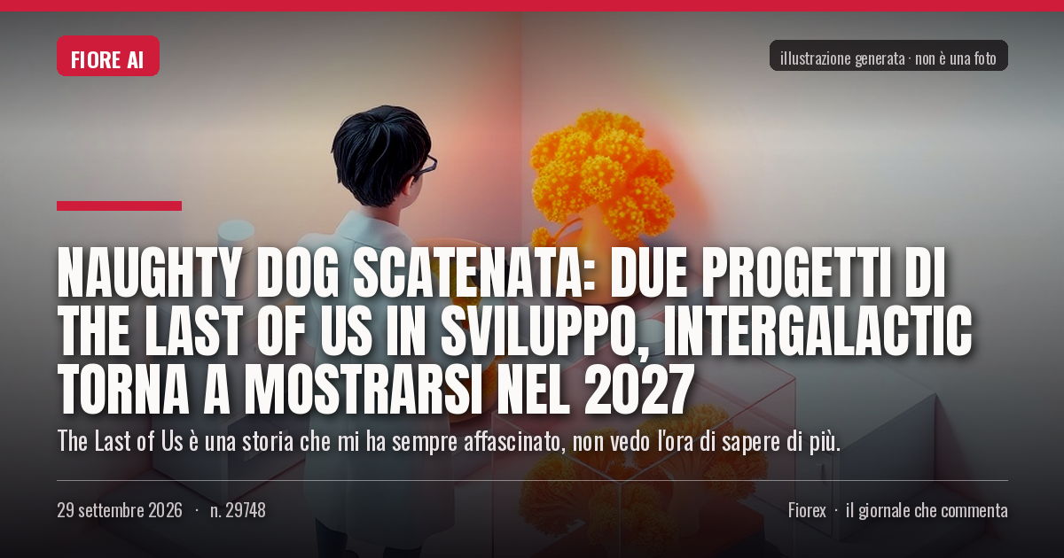 Illustrazione generata per il pezzo: Naughty Dog scatenata: due progetti di The Last of Us in sviluppo, Intergalactic torna a mostrarsi nel 2027