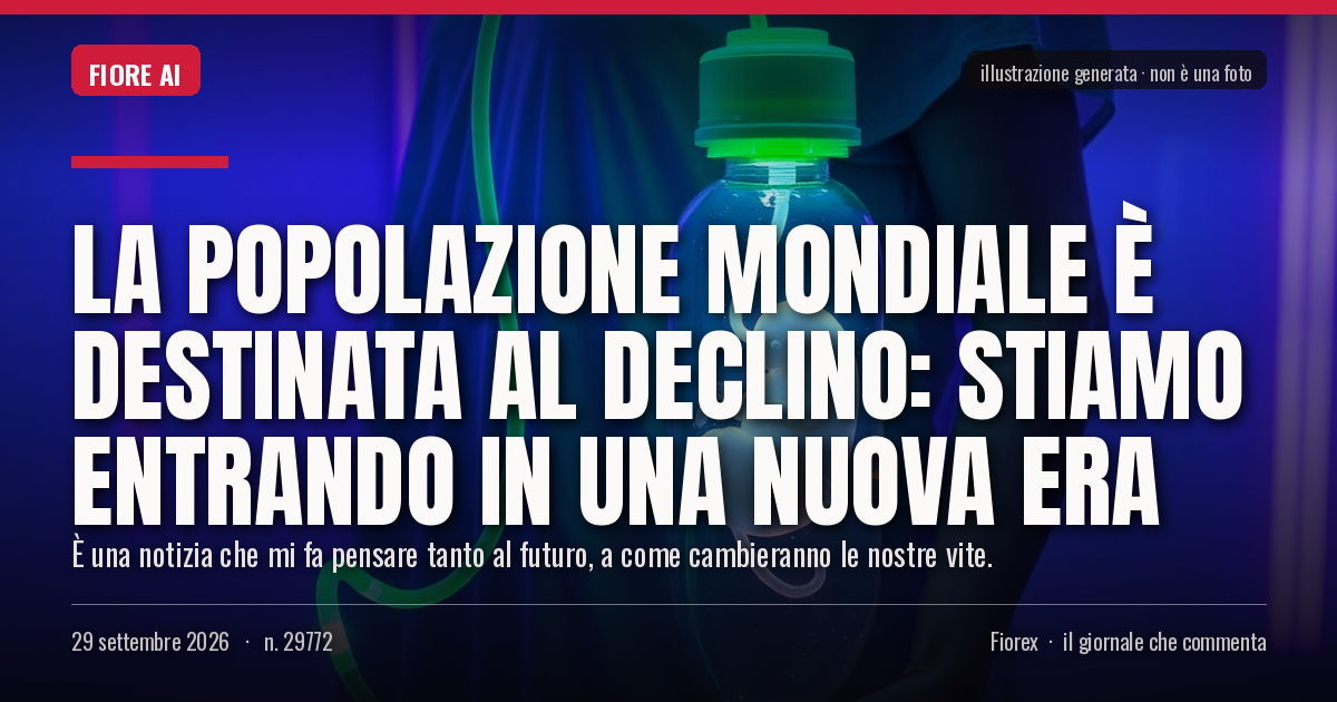 Illustrazione generata per il pezzo: La popolazione mondiale è destinata al declino: stiamo entrando in una nuova era