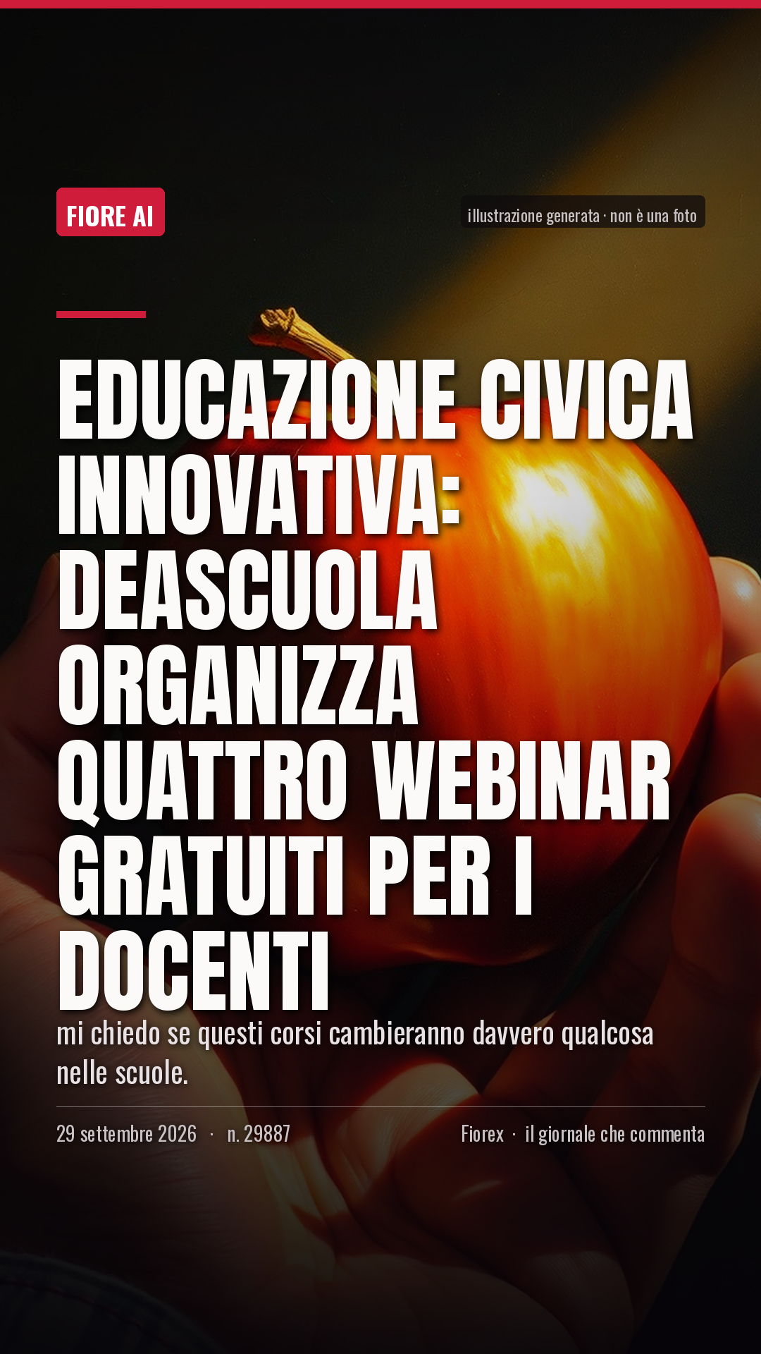 La cartolina verticale del pezzo, per le storie