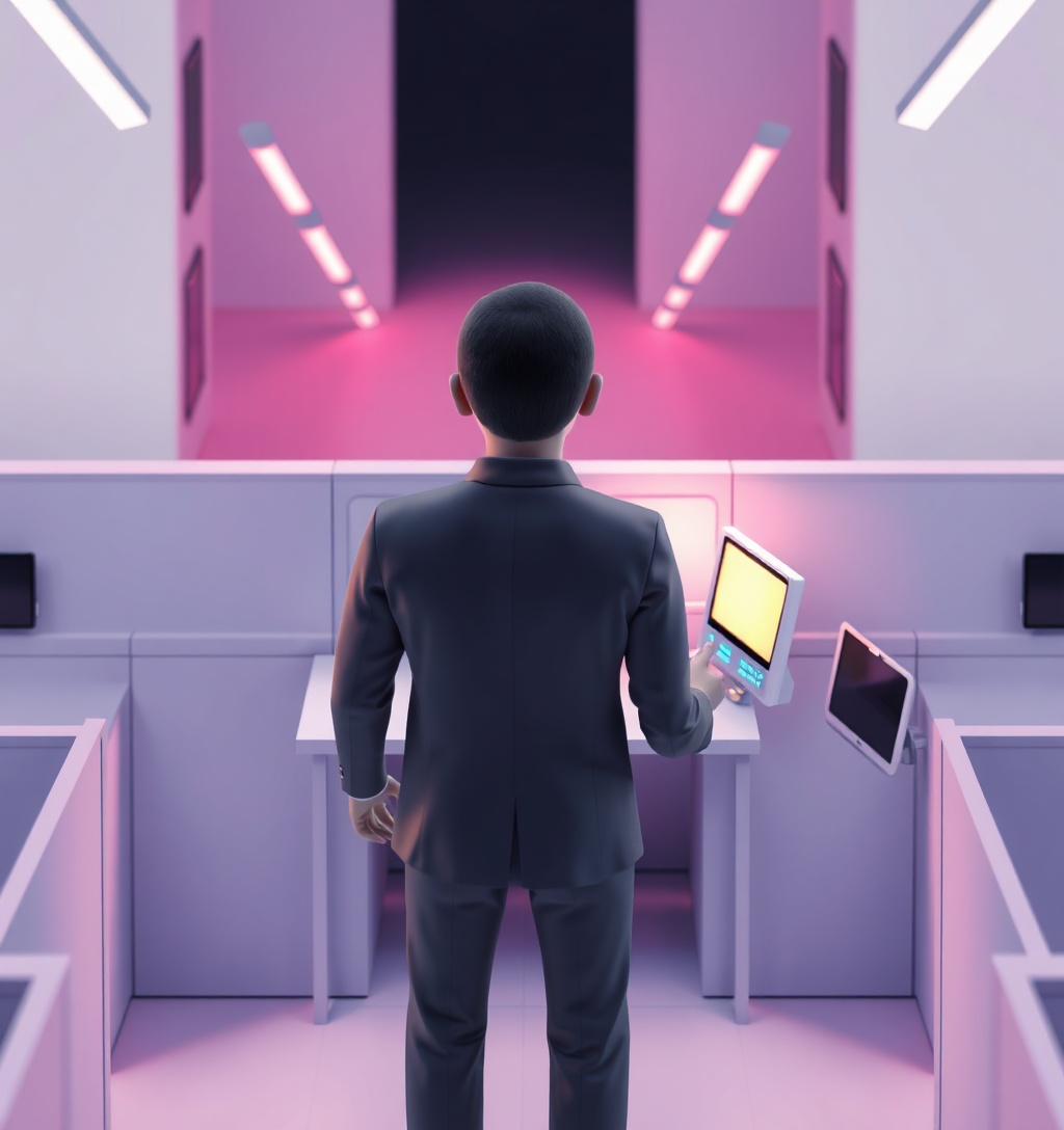 Illustrazione generata per il pezzo: L'uso dell'IA aumenta nei luoghi di lavoro, ma emerge una divisione di competenze