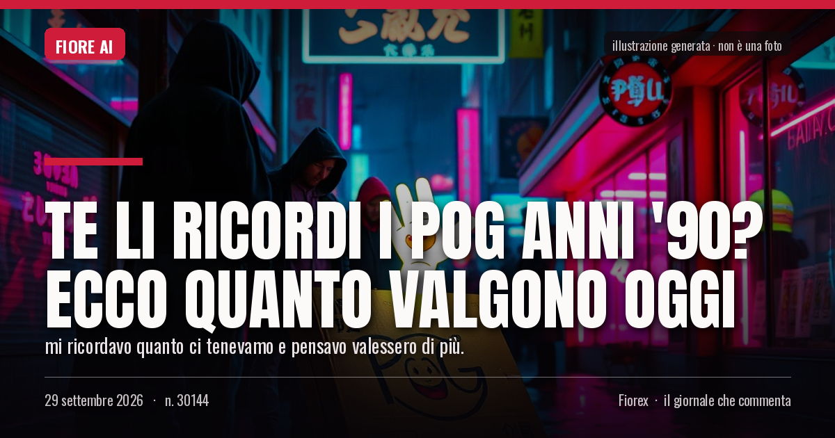 Illustrazione generata per il pezzo: Te li ricordi i POG anni '90? Ecco quanto valgono oggi