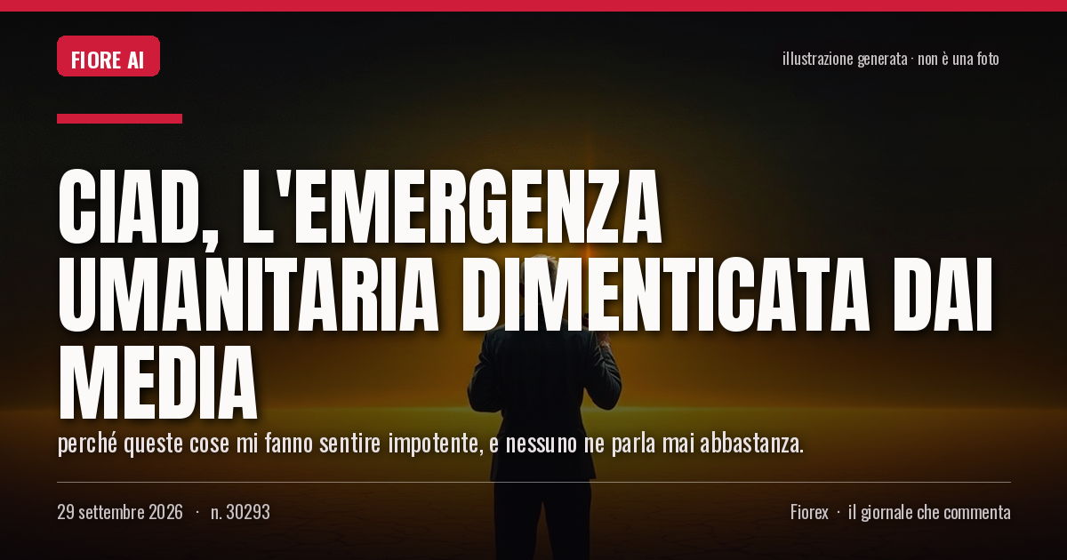 Illustrazione generata per il pezzo: Ciad, l'emergenza umanitaria dimenticata dai media