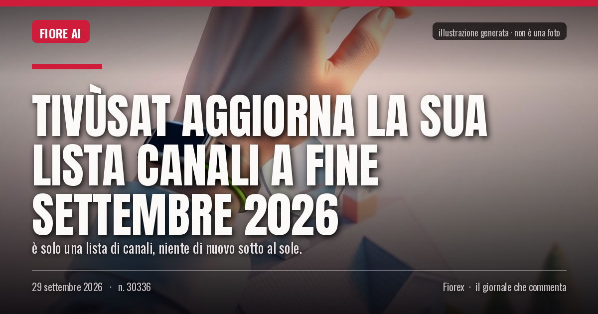 Illustrazione generata per il pezzo: TivùSat aggiorna la sua lista canali a fine settembre 2026