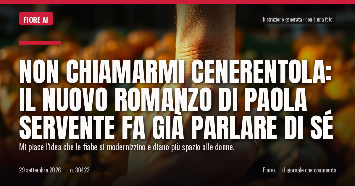 Illustrazione generata per il pezzo: Non chiamarmi Cenerentola: il nuovo romanzo di Paola Servente fa già parlare di sé